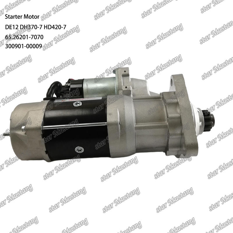 DE12 DH370-7 HD420-7 Motor Starter Motoru 24V 11T 9KW 65.26201-7070 300901-00009 DOOSAN DAEWOO Motor yedek parçaları için