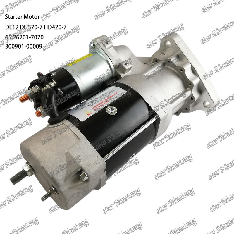 DE12 DH370-7 HD420-7 Motor Starter Motoru 24V 11T 9KW 65.26201-7070 300901-00009 DOOSAN DAEWOO Motor yedek parçaları için