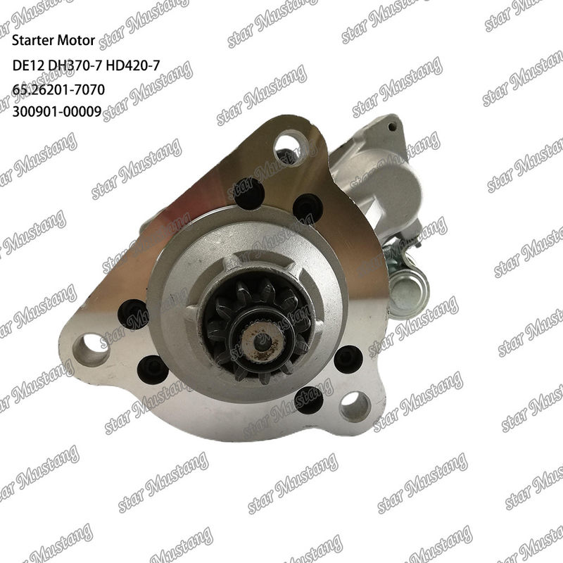 DE12 DH370-7 HD420-7 Motor Starter Motoru 24V 11T 9KW 65.26201-7070 300901-00009 DOOSAN DAEWOO Motor yedek parçaları için