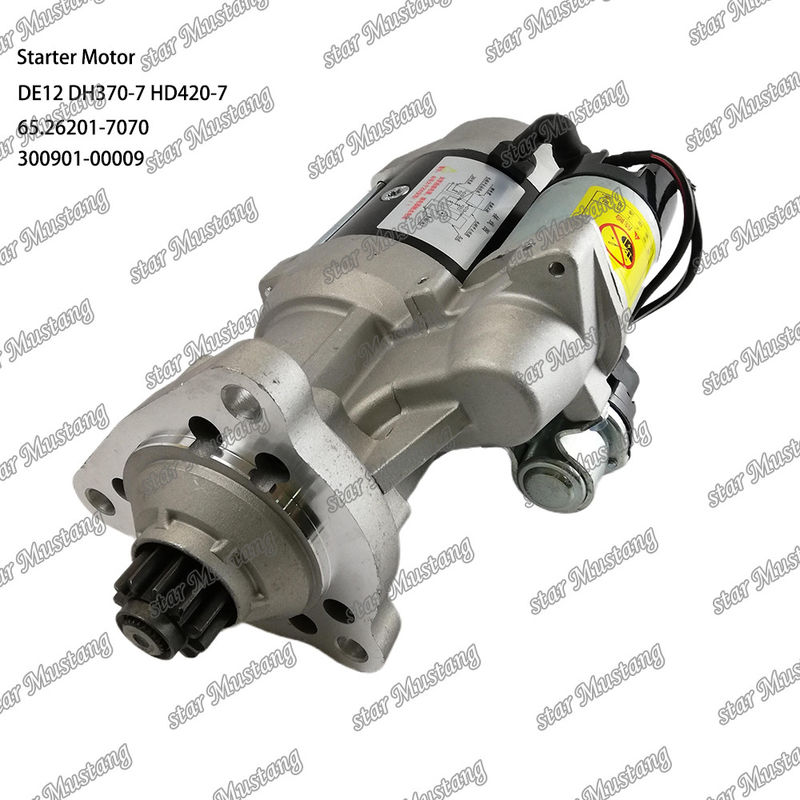 DE12 DH370-7 HD420-7 Motor Starter Motoru 24V 11T 9KW 65.26201-7070 300901-00009 DOOSAN DAEWOO Motor yedek parçaları için