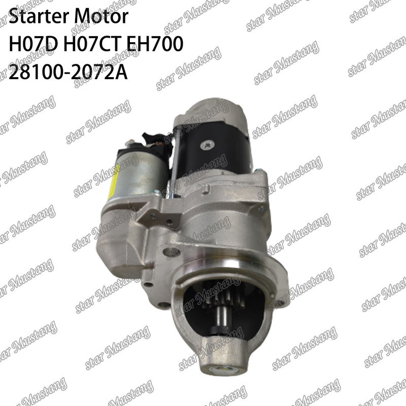 H07D H07CT EH700 EX220-5 Motor Starter Motoru 24V 11T 5.5KW 28100-2072A 28100-1443A 28100-2271 HINO Motor yedek parçaları için