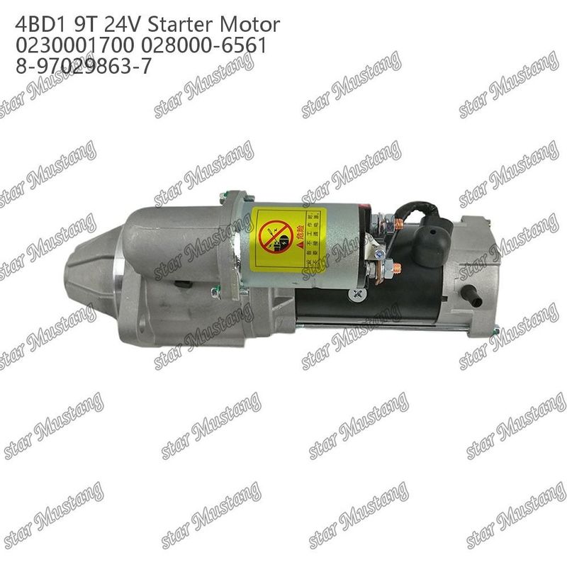 4BD1 Motor Starter Motoru 24V 0230001700 028000-6561 8-97029863-7 ISUZU Motor yedek parçaları için