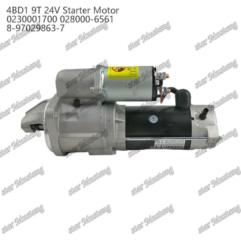 4BD1 Motor Starter Motoru 24V 0230001700 028000-6561 8-97029863-7 ISUZU Motor yedek parçaları için