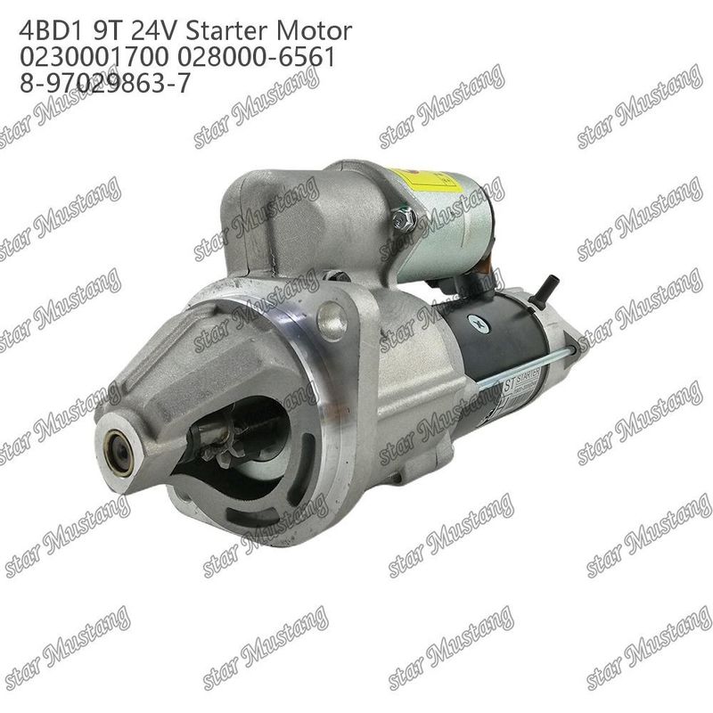 4BD1 Motor Starter Motoru 24V 0230001700 028000-6561 8-97029863-7 ISUZU Motor yedek parçaları için