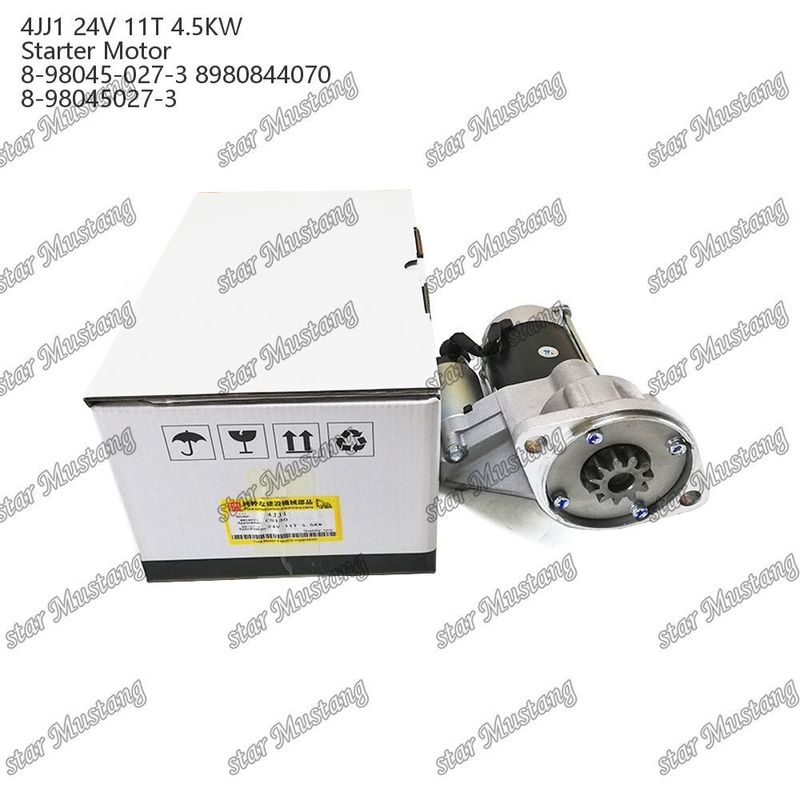4JJ1 Motor Starter Motoru 24V 11T 4.5KW 8-98045-027-3 8980844070 8-98045027-3 ISUZU Motor yedek parçaları için