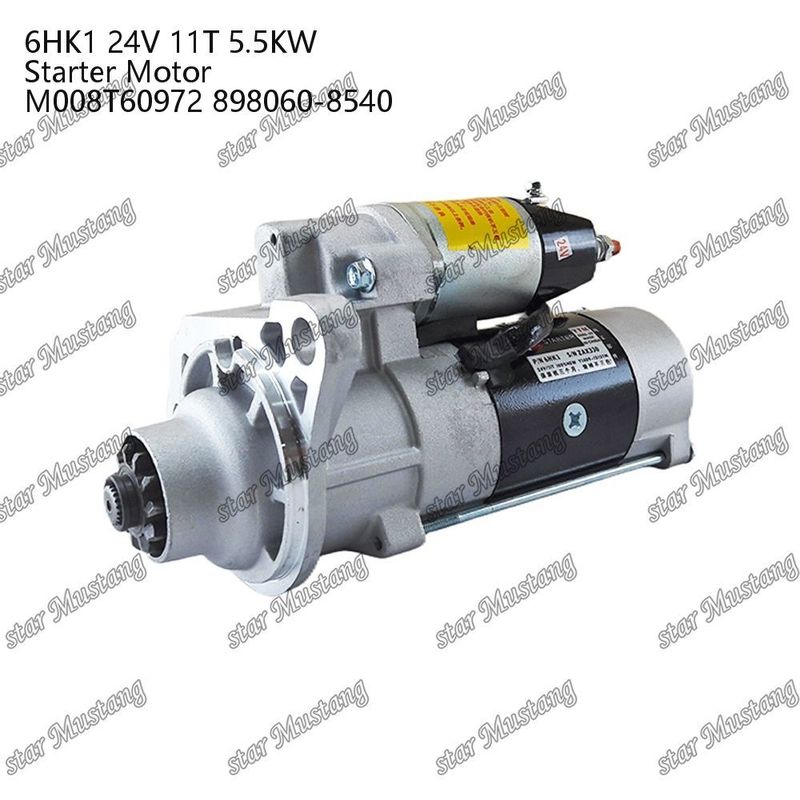 6HK1 Motor Starter Motoru 24V 11T 5.5KW M008T60972 898060-8540 ISUZU Motor yedek parçaları için