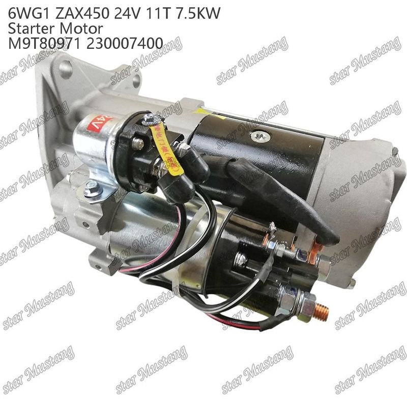 6WG1 ZAX450 Motor Starter Motoru 24V 11T 7.5KW DI tipi M9T80971 230007400 ISUZU Motor yedek parçaları için