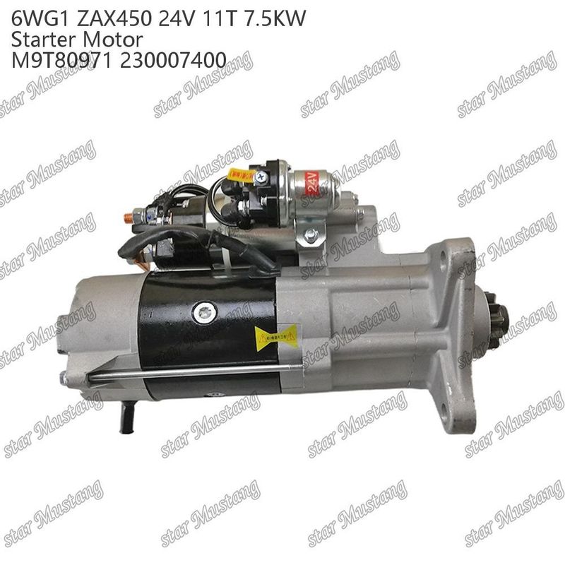 6WG1 ZAX450 Motor Starter Motoru 24V 11T 7.5KW DI tipi M9T80971 230007400 ISUZU Motor yedek parçaları için