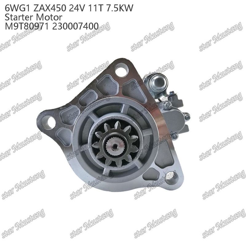6WG1 ZAX450 Motor Starter Motoru 24V 11T 7.5KW DI tipi M9T80971 230007400 ISUZU Motor yedek parçaları için