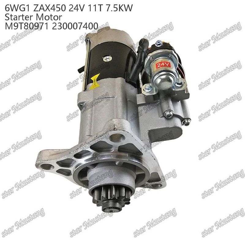 6WG1 ZAX450 Motor Starter Motoru 24V 11T 7.5KW DI tipi M9T80971 230007400 ISUZU Motor yedek parçaları için