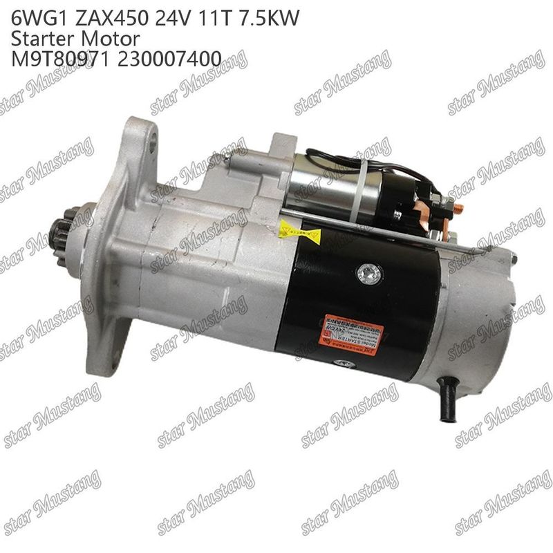 6WG1 ZAX450 Motor Starter Motoru 24V 11T 7.5KW DI tipi M9T80971 230007400 ISUZU Motor yedek parçaları için