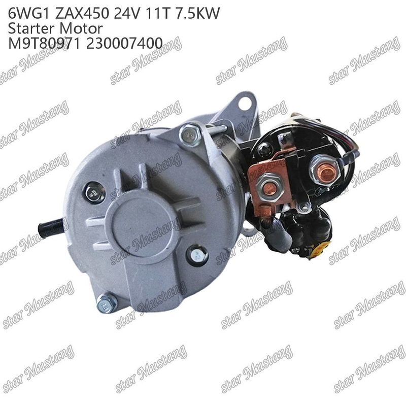 6WG1 ZAX450 Motor Starter Motoru 24V 11T 7.5KW DI tipi M9T80971 230007400 ISUZU Motor yedek parçaları için