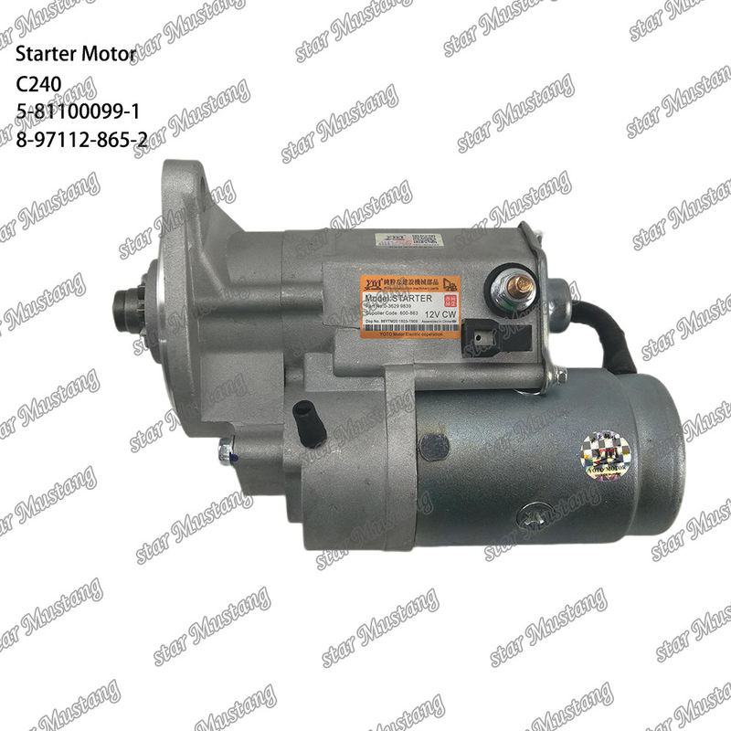 C240 Motor Starter Motoru 9T 12V 5-81100099-1 8-97112-865-2 ISUZU motor yedek parçaları için