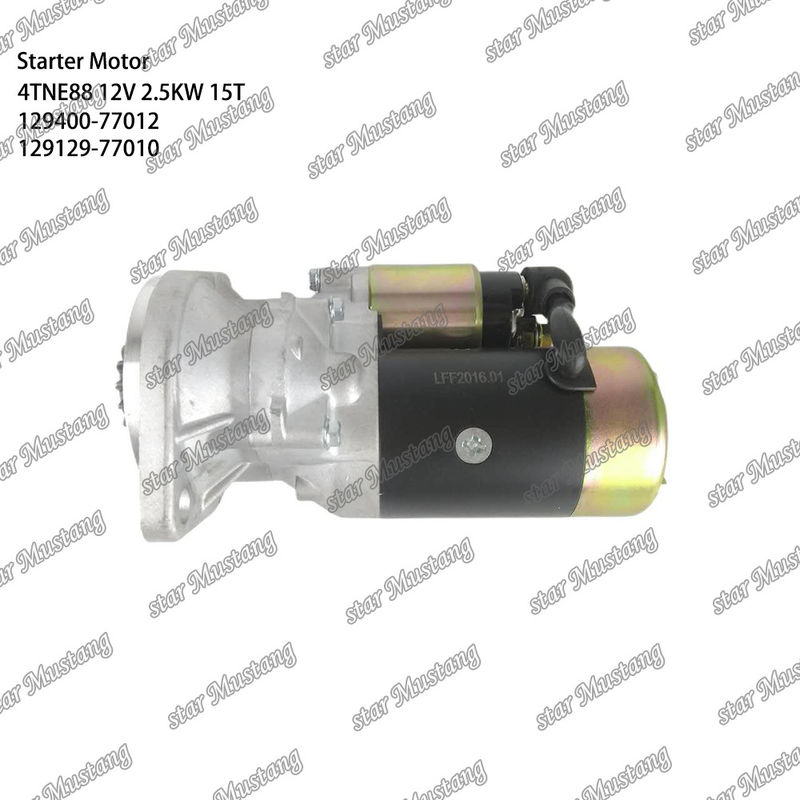 4TNE88 Motor Starter motoru 12V 2.5KW 15T 129400-77012 129129-77010 YANMAR motor yedek parçaları için