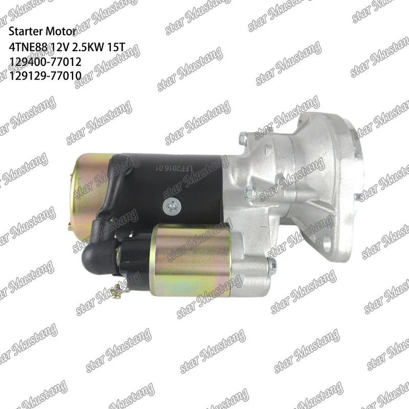 4TNE88 Motor Starter motoru 12V 2.5KW 15T 129400-77012 129129-77010 YANMAR motor yedek parçaları için