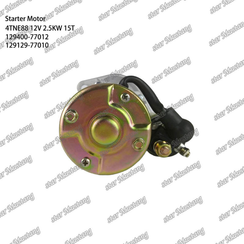 4TNE88 Motor Starter motoru 12V 2.5KW 15T 129400-77012 129129-77010 YANMAR motor yedek parçaları için
