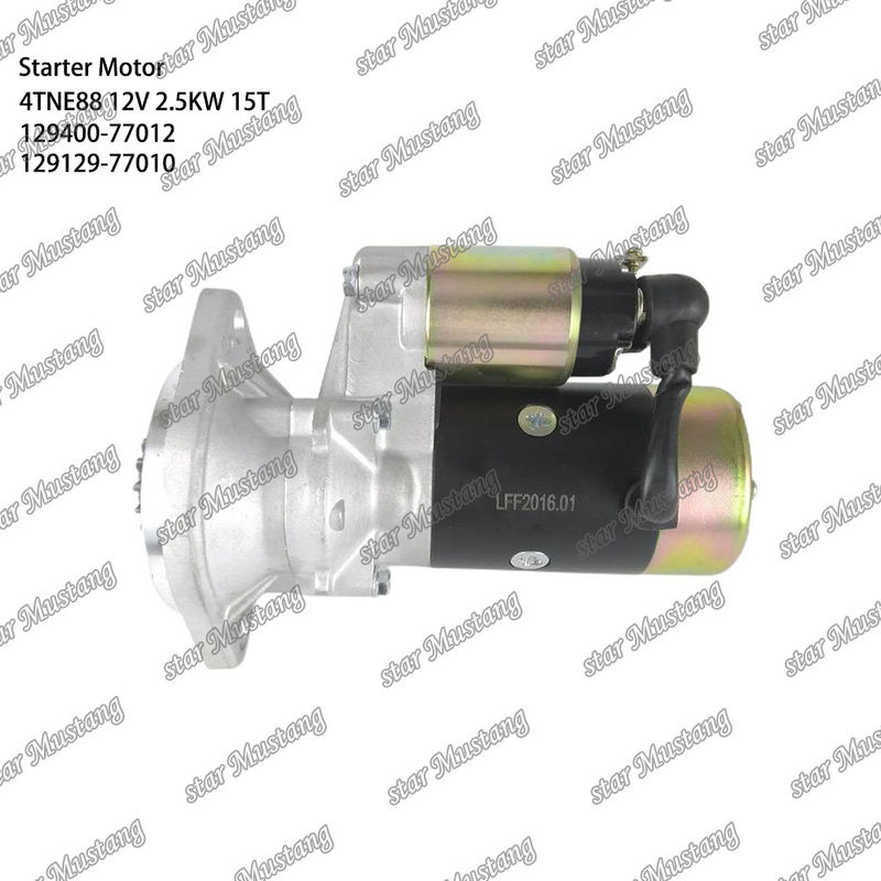 4TNE88 Motor Starter motoru 12V 2.5KW 15T 129400-77012 129129-77010 YANMAR motor yedek parçaları için