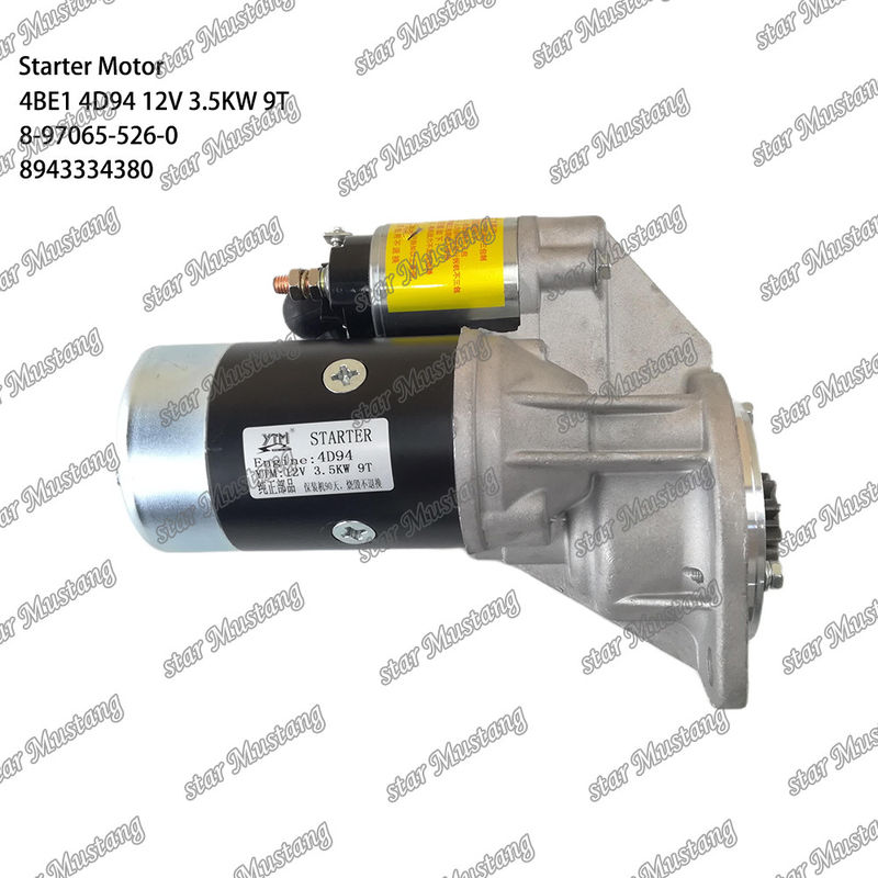 Starter Motoru 4BE1 4D94 12V 9T 8-97065-526-0 8943334380 Komatsu Motoru Parçaları için Uygun