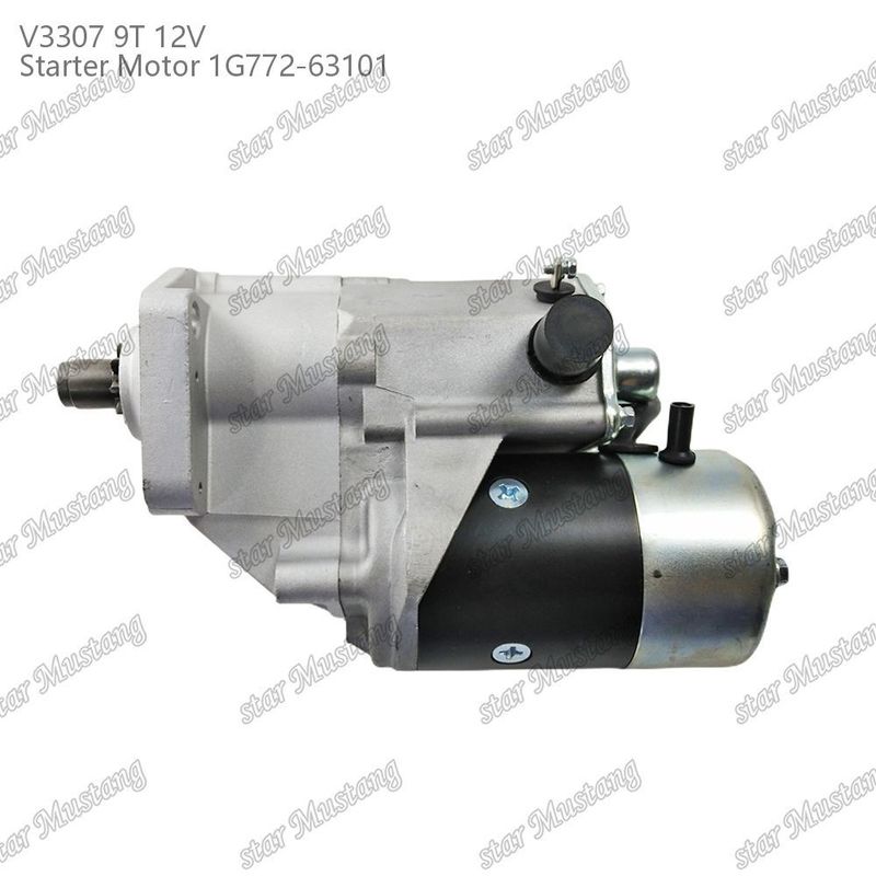 Başlatıcı motor V3307 9T 12V 1G772-63101 KUBOTA motor parçaları için uygun