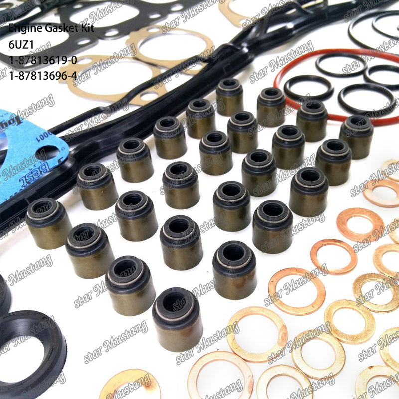 Full Gasket Kit 6UZ1 1-87813619-0 1-87813696-4 ISUZU motor parçaları için uygundur
