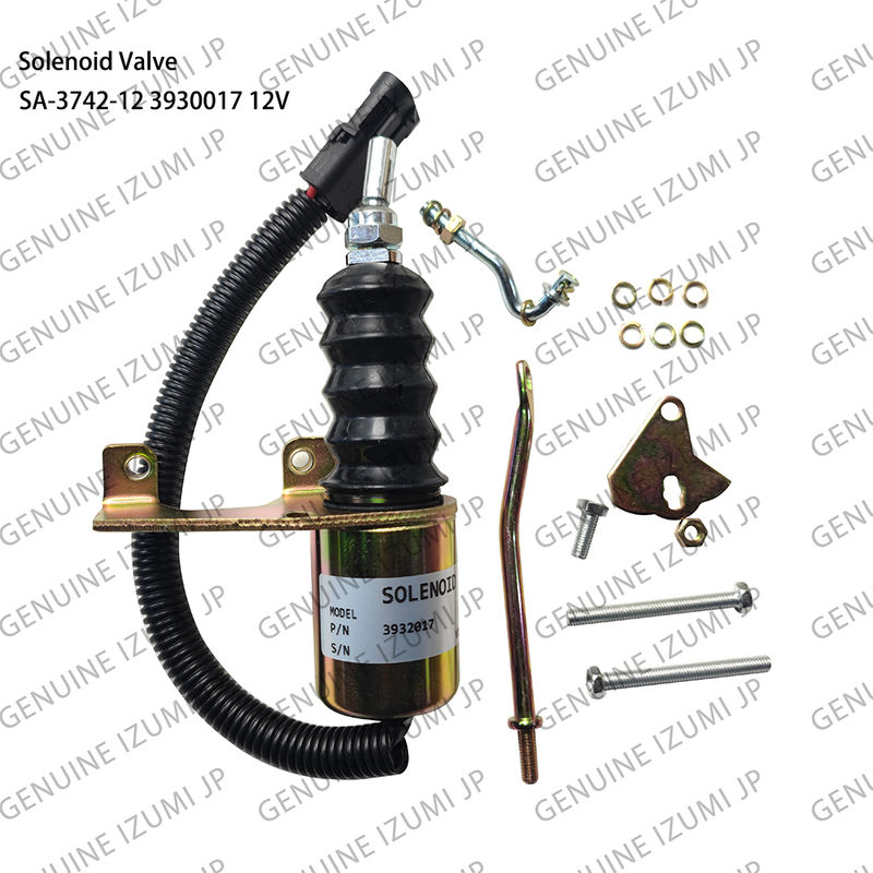 SA-3742-12 3932017 Dizel motor parçaları için 12V solenoid valfi kapatma