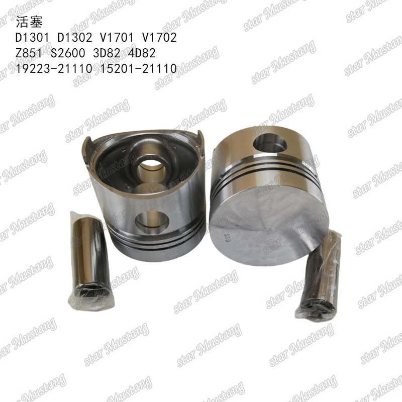 Piston D1301 D1302 V1701 V1702 Z851 S2600 3D82 4D82 19223-21110 15201-21110 KUBOTA Motor Parçaları İçin Uygundur